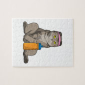 Kat Fitness Drink mok Legpuzzel (Horizontaal)