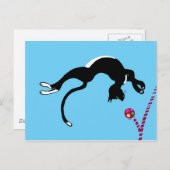 Kat flip briefkaart (Voorkant / Achterkant)