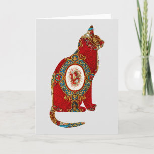 Kat Floral Kaart reeks 12