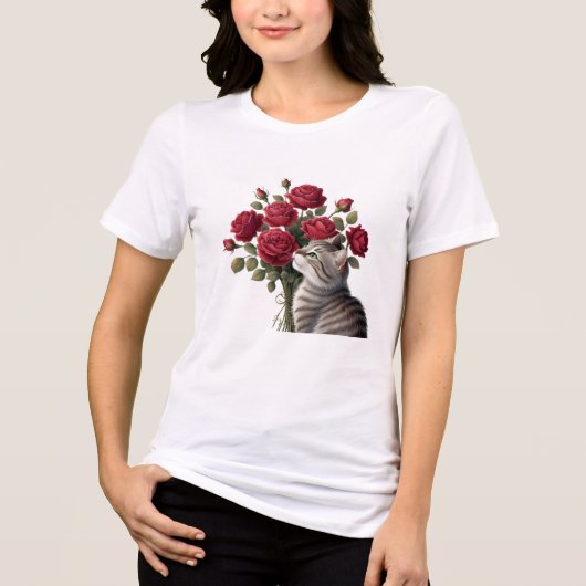 Kat Flowers Tri-Blend Shirt (Voorkant)