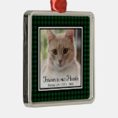 Kat 'Forever In Our Hearts' Metalen Ornament (Rechts)