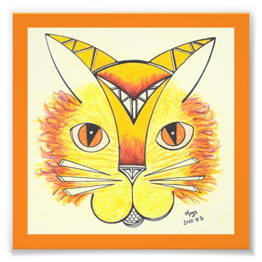 Kat Foto Afdruk (Voorkant)