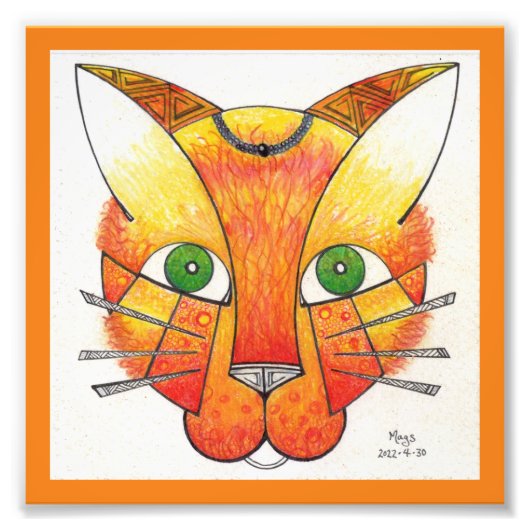 Kat Foto Afdruk (Voorkant)