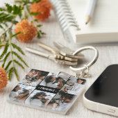 Kat Foto Collage Met Monogram Sleutelhanger (Voorkant Rechts)