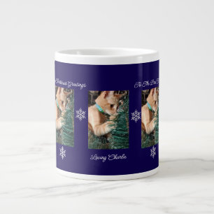 Kat Foto Personaliseer Blauw Marine Mok