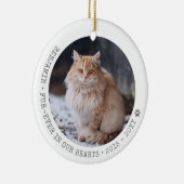 Kat Foto Pet Passing Memorial Personalized Keramisch Ornament (Rechts)