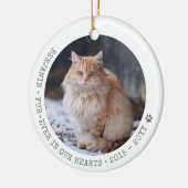 Kat Foto Pet Passing Memorial Personalized Keramisch Ornament (Links)