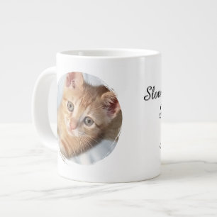 Kat Foto, Tekst, vervangbaar, Grappig, Kat Liefheb Extra Grote Beker