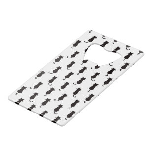 Kat Fun Voor Altijd Whimsical Cats Zwarte Kat Moti Kredietkaart Flessenopener