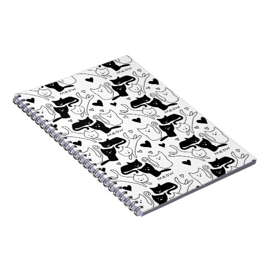 Kat Galore Pattern Notitieboek (Rechterzijde)