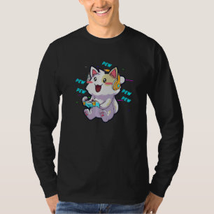 Kat Gamen Videogames Nerdy Meisje T-shirt
