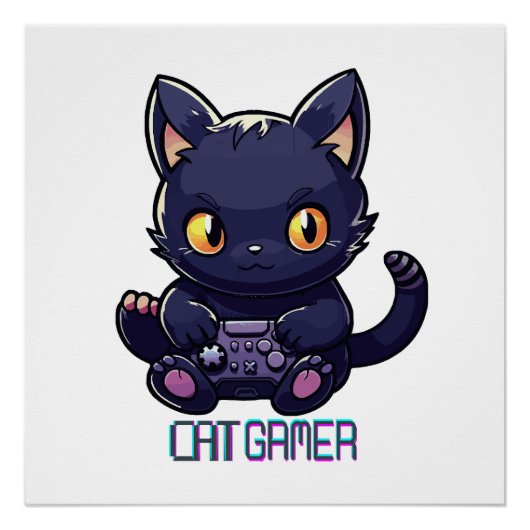 Kat Gamer Perfect Poster (Voorkant)