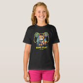 Kat gamer, spel spelen t-shirt (Voorkant volledig)