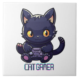 Kat Gamer Tegeltje