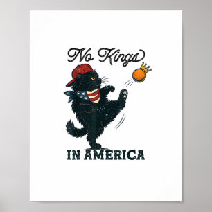 Kat geen koningen in Amerika Vintage katten tegen Poster
