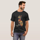 Kat Gemaakt Van Legpuntering Kunst T-shirt (Voorkant volledig)