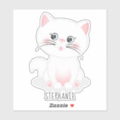 Kat Gesponnen op dag van geboorte Sticker (Vel)