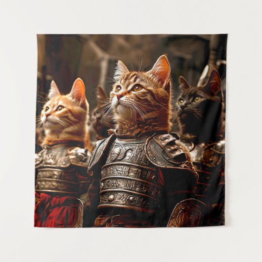 Kat Gevecht Wandkleed (Voorkant)
