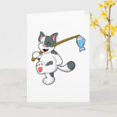 Kat Geviste met Geviste staaf Kaart (Gele Bloem)