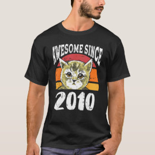 Kat Geweldig Sinds 2010 13e Verjaardag 13 Jaar Oud T-shirt
