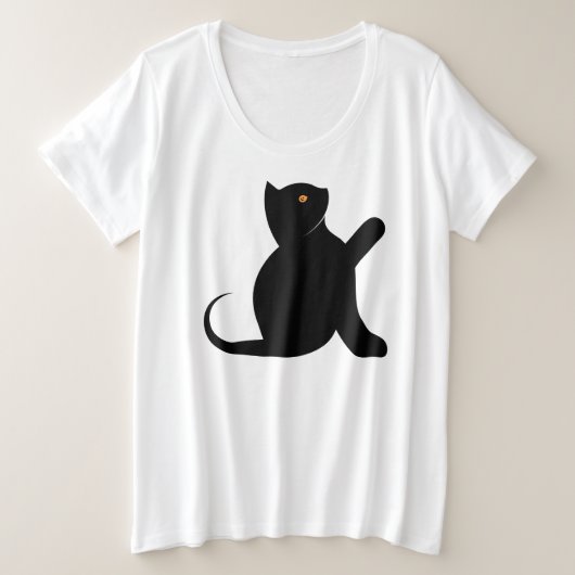Kat Gezegde Hallo Grote Maat T-shirt (Design voorkant)