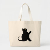 Kat Gezegde Hallo Grote Tote Bag (Voorkant)