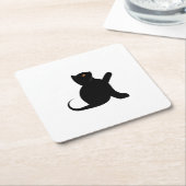 Kat Gezegde Hallo Vierkante Kartonnen Onderzetter (Schuin)