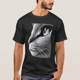 Kat gezicht grafisch  dier huisdier  chagrijnig po t-shirt