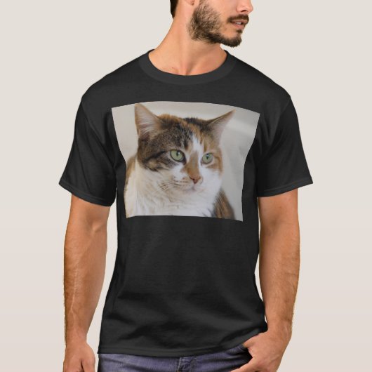 Kat-gezicht van Calico tabby T-shirt (Voorkant)