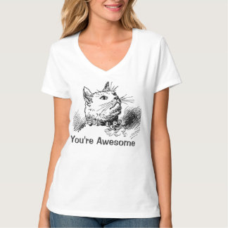 Kat Gezicht Vrouw T-shirt
