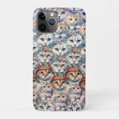 Kat gezichten zeshoek patroon Case-Mate iPhone case (Achterkant)