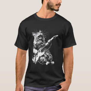 Kat Gitarist Gitaar - Siberische Bos Vader Moeder T-shirt