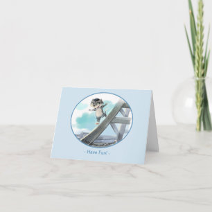 Kat Glijdt Eiffeltoren – Parijs Leuke Kaart