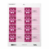 Kat Glitter Roze Etiketten (Full Sheet)