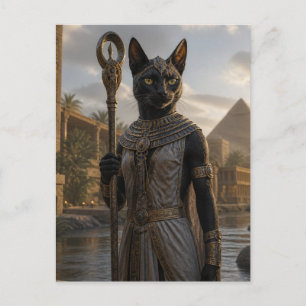 Kat-godin Bastet-ansichtkaart Briefkaart