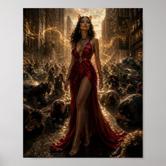 Kat- godin van invloed poster