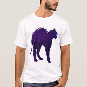 Kat grafisch ontwerp van het hoekige melkwegstelse t-shirt