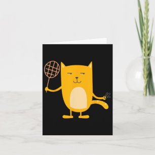 Kat Grafische Badminton Speler Shuttle Sport Smash Kaart
