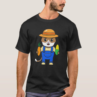 Kat Grafische Landbouw Agriculteur Boer Tractor T-shirt