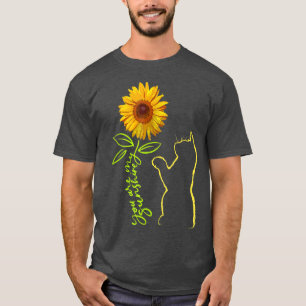 Kat Grafische T-shirts, kat Zonnebloem T, kat Zonn T-shirt