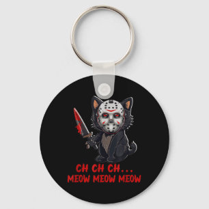 Kat Grappig Dier Horror Film Kitten Miauw De Sleutelhanger