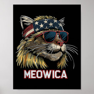 Kat - Grappige 4 juli Amerikaanse vlag Moederdag Poster
