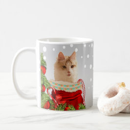Kat Grijze Kerstmis Koffiemok