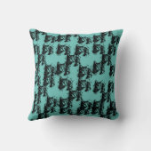 "Kat groep" groen Kussen (Achterkant)