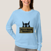 Kat Guard Security Funny Meme T-shirt (Voorkant)