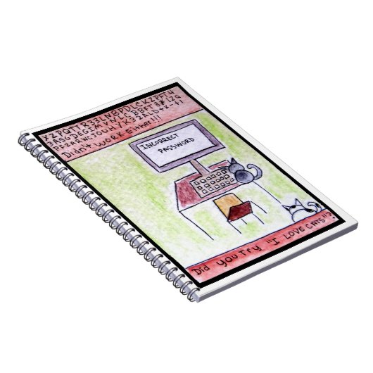 Kat Hackers-laptop Notitieboek (Rechterzijde)