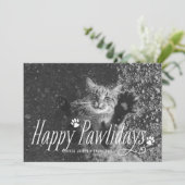 Kat Happy Pawlidays Pet Feestdagenkaart (Staand voorkant)