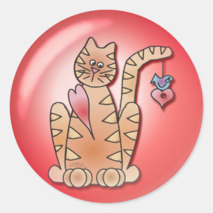 KAT HART BUBBLE door SHARON SHARPE Ronde Sticker