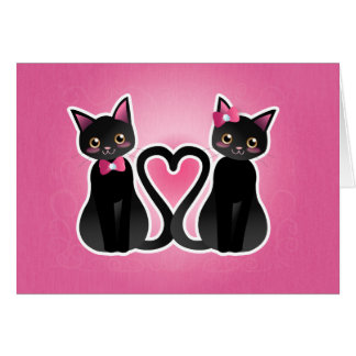 Kat hart - houtskool verver-kaart