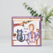 Kat Hartelijk dank, aangepast schilderen Meisje in (Staand voorkant)